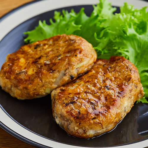 さば缶で照り焼きハンバーグ